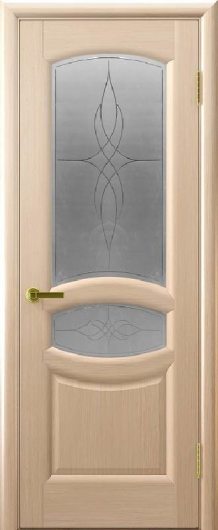 Межкомнатная ульяновская дверь Regidoors Анастасия Беленый дуб остекленная — фото 1