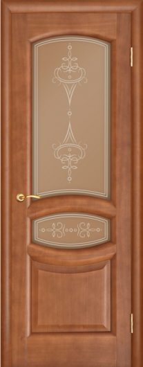 Межкомнатная ульяновская дверь Regidoors Анастасия темный анегри остекленная — фото 1