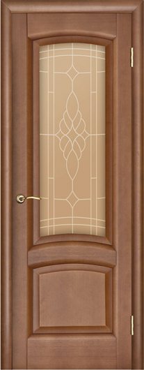 Межкомнатная ульяновская дверь Regidoors Лаура темный анегри остекленная — фото 1