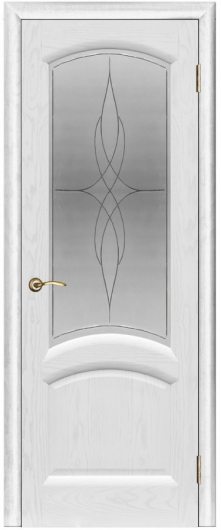 Межкомнатная ульяновская дверь Regidoors Лаура белый ясень остекленная — фото 1