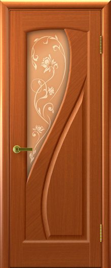 Межкомнатная ульяновская дверь Regidoors Мария темный анегри остекленная — фото 1
