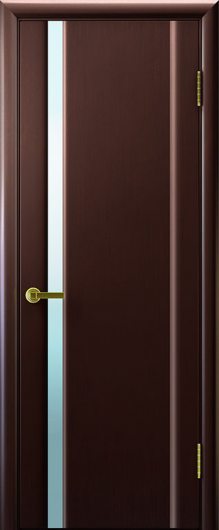 Межкомнатная ульяновская дверь Regidoors Техно 1 Венге мелинга остекленная — фото 1