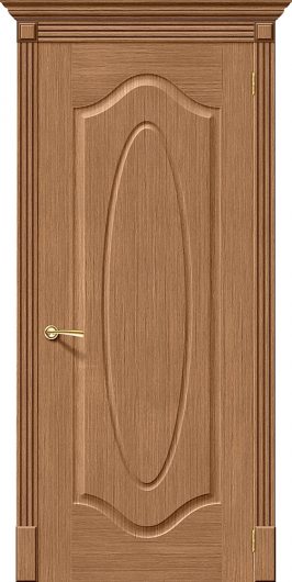 Межкомнатная дверь шпон файн-лайн Браво Аура Ф-02 (Дуб) глухая — фото 1