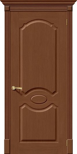 Межкомнатная дверь шпон файн-лайн Браво Селена Ф-12 (Орех) глухая — фото 1
