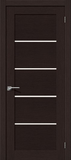 Межкомнатная шпонированная дверь Белорусские двери Токио-5 Д-11 (Черный Дуб) остекленная — фото 1