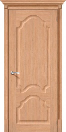 Межкомнатная дверь шпон файн-лайн Браво Афина Ф-01 (Дуб) глухая — фото 1