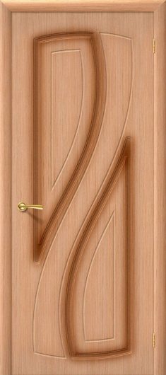 Межкомнатная дверь шпон файн-лайн Браво Лагуна Ф-01 (Дуб) глухая — фото 1