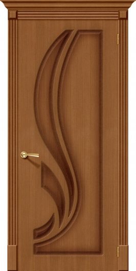 Межкомнатная дверь шпон файн-лайн Браво Лилия Ф-11 (Орех) глухая — фото 1