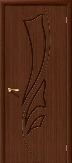 Межкомнатная дверь шпон файн-лайн Браво Эксклюзив Ф-17 (Шоколад) глухая — фото 1