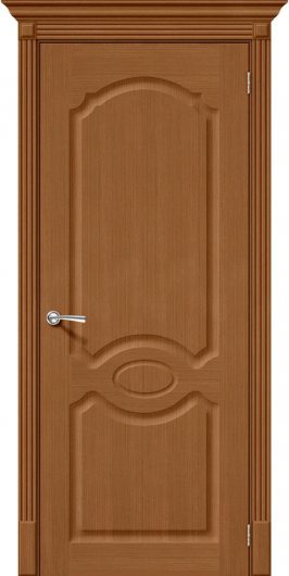 Межкомнатная дверь шпон файн-лайн Селена (Орех) глухая — фото 1