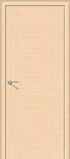 Межкомнатная дверь шпон файн-лайн Браво Рондо Ф-22 (БелДуб) глухая — фото 1