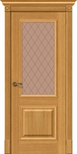 Межкомнатная шпонированная дверь MR.WOOD Вуд Классик-13 Natur Oak остекленная — фото 1