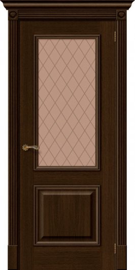 Межкомнатная шпонированная дверь MR.WOOD Вуд Классик-13 Golden Oak остекленная — фото 1