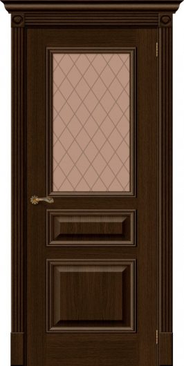 Межкомнатная шпонированная дверь MR.WOOD Вуд Классик-15.1 Golden Oak остекленная — фото 1