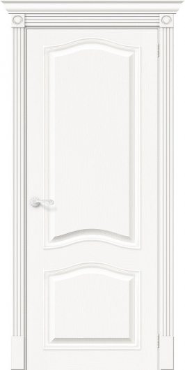 Межкомнатная шпонированная дверь Вуд Классик-54 Whitey глухая — фото 1