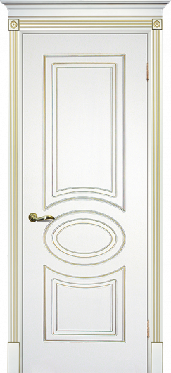 Межкомнатная ульяновская дверь Текона Смальта 03 Белый RAL 9003 глухая — фото 1