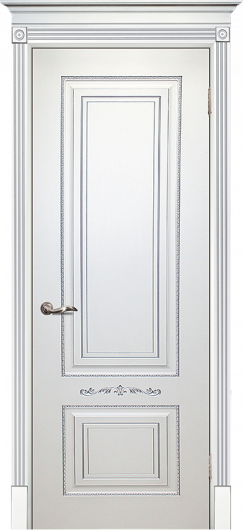 Межкомнатная ульяновская дверь Текона Смальта 04 Белый RAL 9003 глухая — фото 1