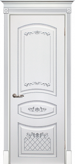 Межкомнатная ульяновская дверь Текона Смальта 05 Белый RAL 9003 глухая — фото 1