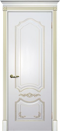 Межкомнатная ульяновская дверь Текона Смальта 10 Белый RAL 9003 глухая — фото 1