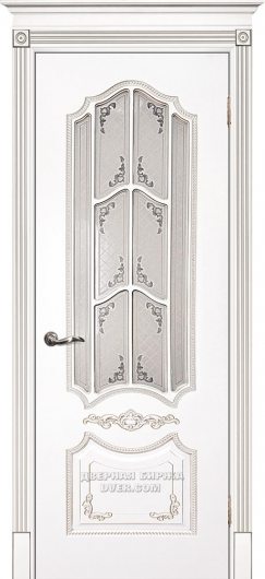 Межкомнатная ульяновская дверь Текона Смальта 10 Белый RAL 9003 остекленная — фото 1
