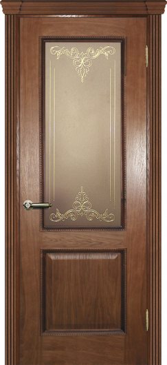 Межкомнатная ульяновская дверь Текона Фрейм 02 дуб остекленная — фото 1