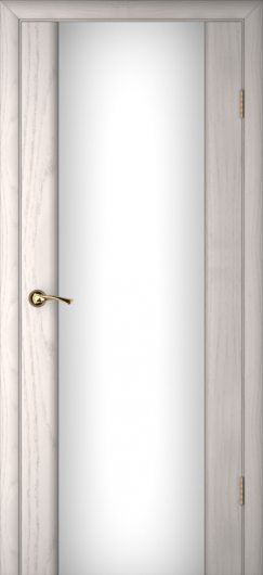Межкомнатная ульяновская дверь Текона Страто 02 Ясень айсберг остекленная — фото 1