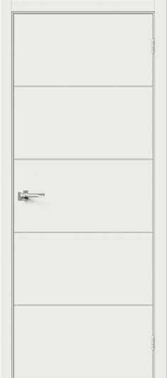 Межкомнатная дверь с ПВХ-пленкой Браво Граффити-1 Super White глухая — фото 1