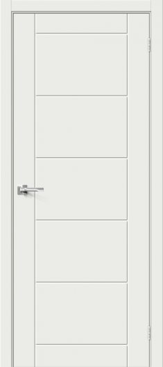 Межкомнатная эмалированная дверь Браво Граффити-4 Super White глухая — фото 1