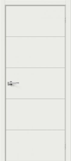 Межкомнатная эмалированная дверь Браво Граффити-2 Super White глухая — фото 1