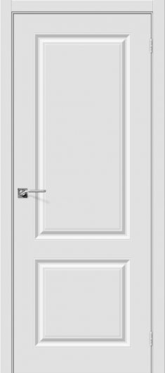 Межкомнатная дверь с ПВХ-пленкой Браво Скинни-12 П-23 (Белый) глухая — фото 1