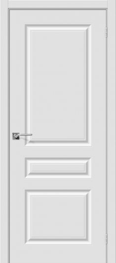Межкомнатная дверь с ПВХ-пленкой Браво Скинни-14 П-23 (Белый) глухая — фото 1