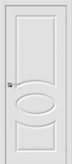 Межкомнатная дверь с ПВХ-пленкой Браво Скинни-20 П-23 (Белый) глухая — фото 1