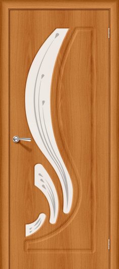 Межкомнатная дверь с ПВХ-пленкой Браво Лотос-2 Milano Vero остекленная — фото 1