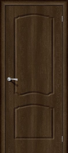 Межкомнатная дверь с ПВХ-пленкой Браво Альфа-1 Dark Barnwood глухая — фото 1