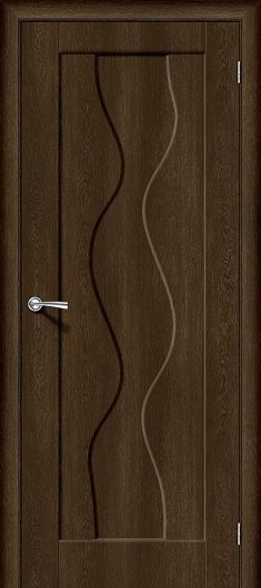 Межкомнатная дверь с ПВХ-пленкой Браво Вираж-1 Dark Barnwood глухая — фото 1