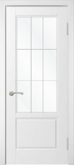Межкомнатная дверь WanMark Скай-2 белая эмаль остекленная — фото 1