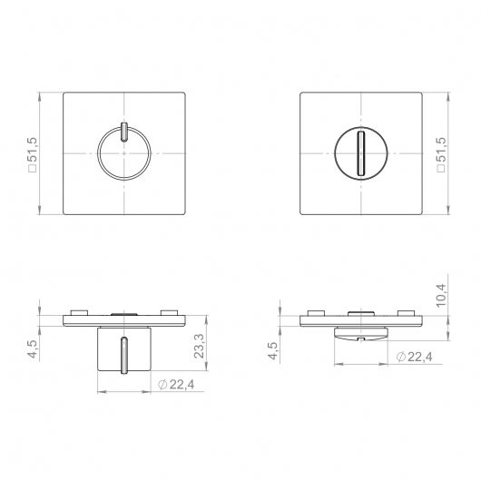 Ручка поворотная BK6.K.YM FSG-39 флор. золото  — фото 1