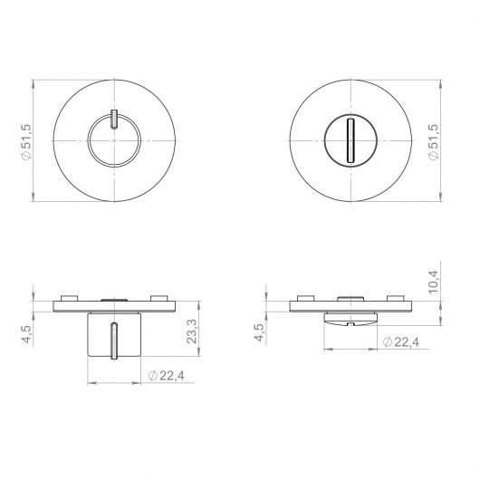 Ручка поворотная BK6.R.YM FSG-39 флор. золото — фото 1