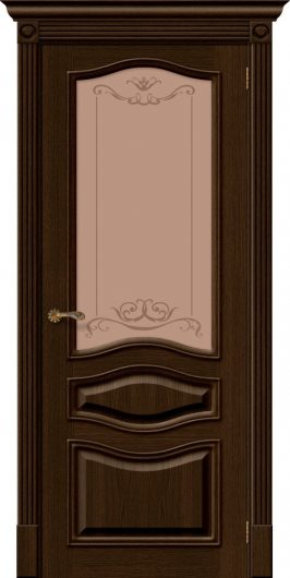 Межкомнатная шпонированная дверь Вуд Классик-51 Golden Oak остекленная — фото 1