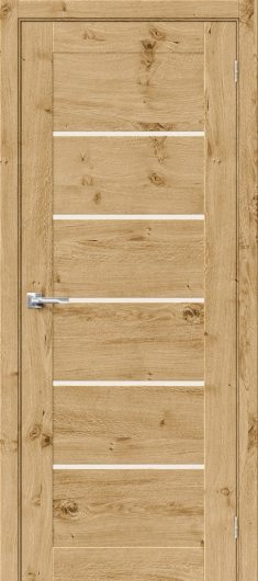 Межкомнатная шпонированная дверь Вуд Модерн-22 barn oak остекленная — фото 1