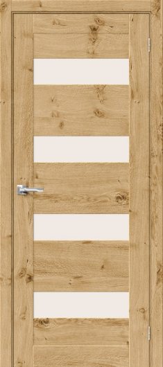 Межкомнатная шпонированная дверь Вуд Модерн-23 barn oak остекленная — фото 1