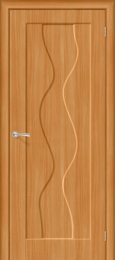 Межкомнатная дверь с ПВХ-пленкой Браво Вираж Плюс П-18 (МиланОрех) глухая — фото 1