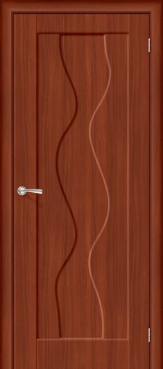 Межкомнатная дверь с ПВХ-пленкой Браво Вираж Плюс П-17 (ИталОрех) глухая — фото 1