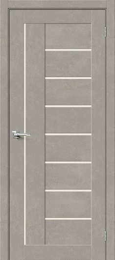 Межкомнатная ламинированная дверь Браво-29 Gris Beton остекленная — фото 1