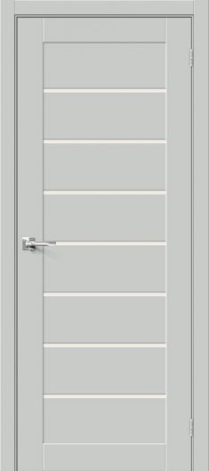 Межкомнатная ламинированная дверь Браво-22 Grey Mix остекленная — фото 1