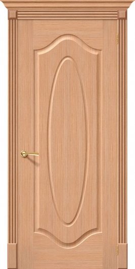 Межкомнатная дверь шпон файн-лайн Браво Аура (Дуб) глухая — фото 1