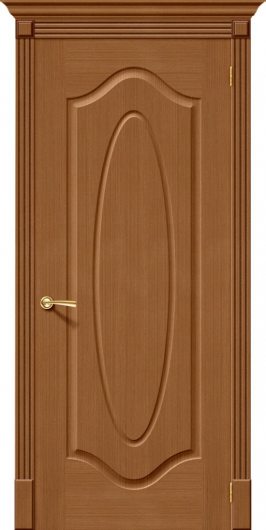 Межкомнатная дверь шпон файн-лайн Браво Аура (Орех) глухая — фото 1