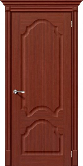 Межкомнатная дверь шпон файн-лайн Браво Афина Ф-15 (Макоре) глухая — фото 1