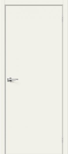 Межкомнатная эмалированная дверь Браво Скинни-10 Whitey глухая — фото 1