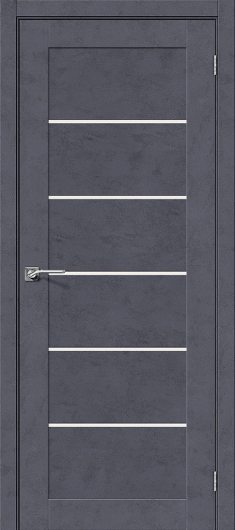 Межкомнатная дверь с эко шпоном el`PORTA Легно-22 Graphite Art остекленная — фото 1